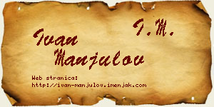 Ivan Manjulov vizit kartica